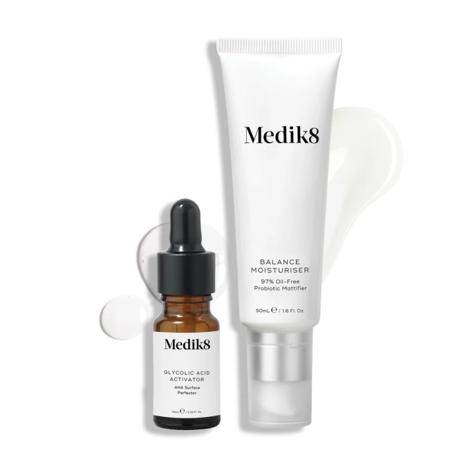 Medik8 Balance Moisturiser with Glycolic Acid Activator 50ml EE